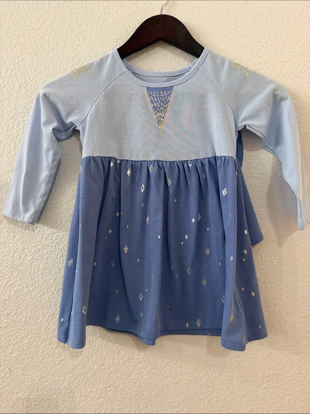 GAP Light Blue & Periwinkle Long Sleeve Girls Dress Top
